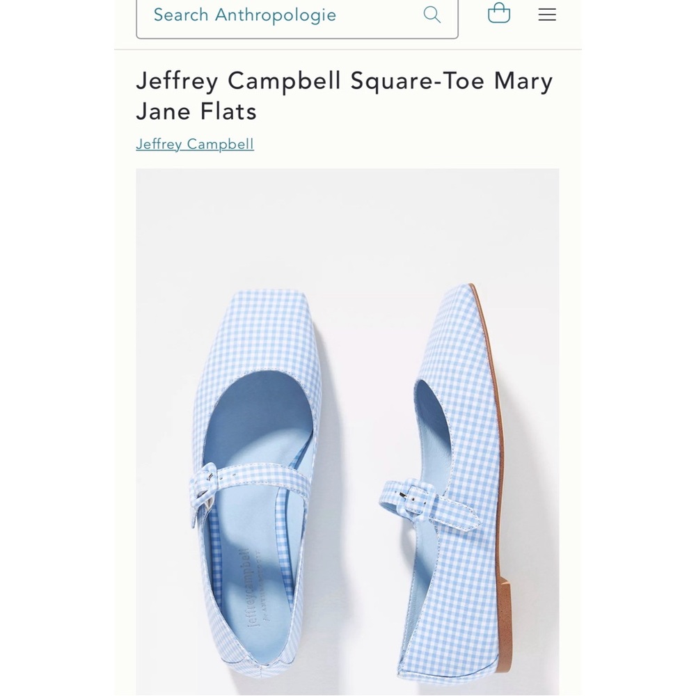 Anthropologie x Jeffrey Campbell Square-Toed Mary Flats NWT SZ 9.5 - Picture 14 of 15